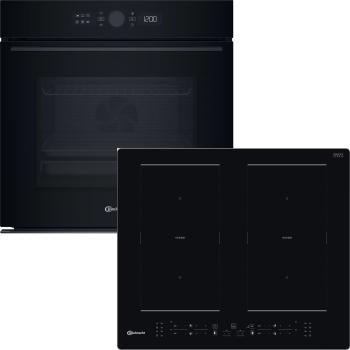 Bauknecht BAKO PYRO - Set aus Backofen mit Gentle Steam, AirFry & Pyrolyse  BBI5S8PM1SK, AirFryBackblech & Induktionskochfeld BB 8760C AL, 60 cm